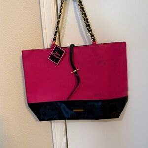 Juicy Couture Fuchsia and Black Tote